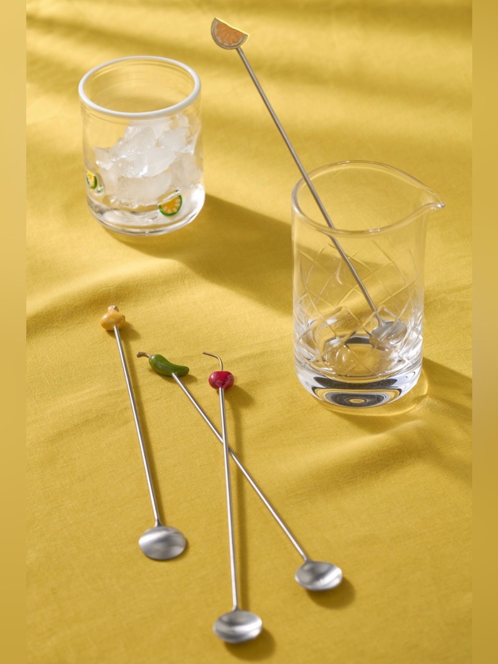 Anthropologie Garnish Cocktail Spoons, Set of 4